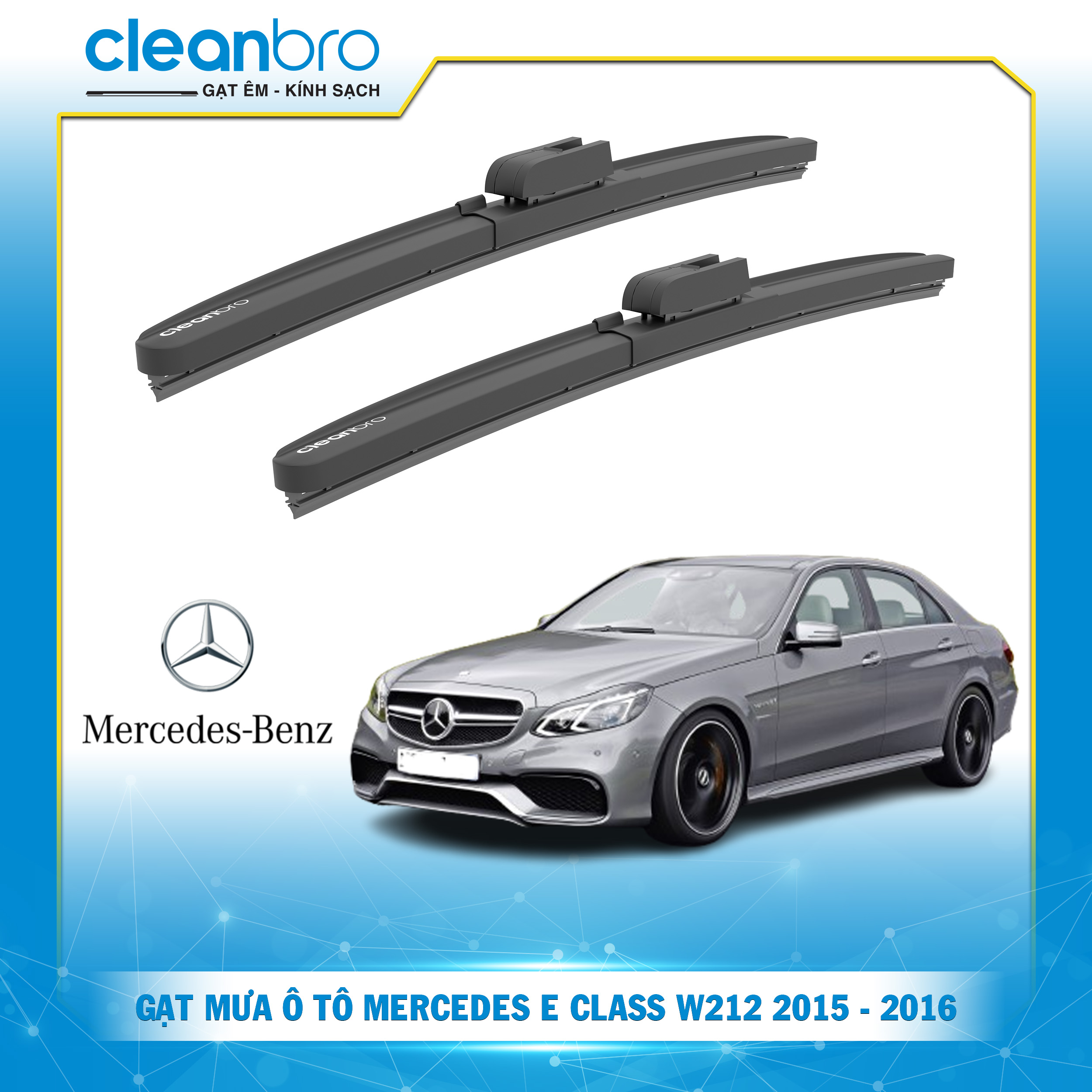 Gạt mưa ô tô hiệu ứng lá sen  Mercedes E Class W212 [2015-2016]
